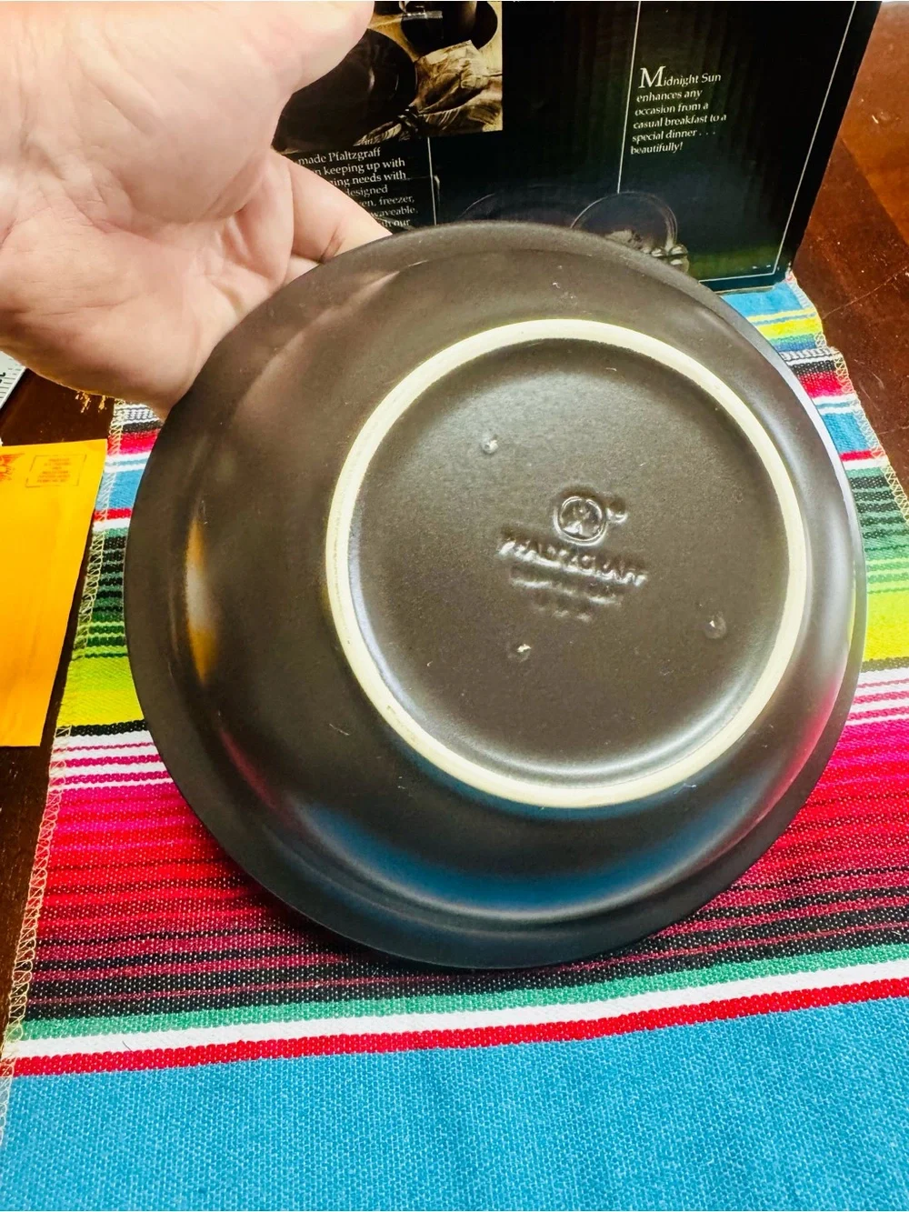 Pfaltzgraff Midnight Sun Matte Black Ceramic Vegetable Bowl